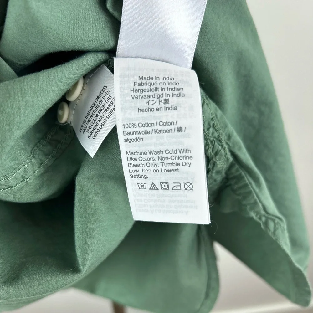 J. Crew Classic Green Short‎ Sleeve Shirt